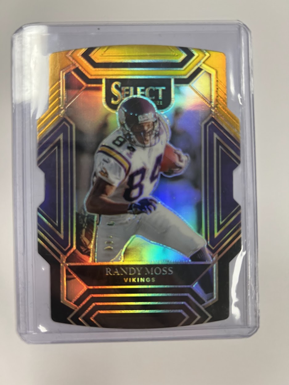 2021 Panini Select Club Level Black & Gold Prizm Die-Cut Randy Moss #237 Minnesota Vikings NFL Card