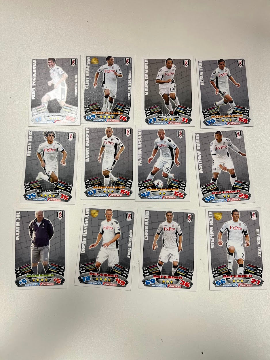 12 x Fulham - Topps Match Attax Football Cards