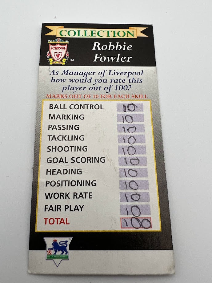 Robbie Fowler - Liverpool - Corinthian Figure Collector Card Only - PL06 B