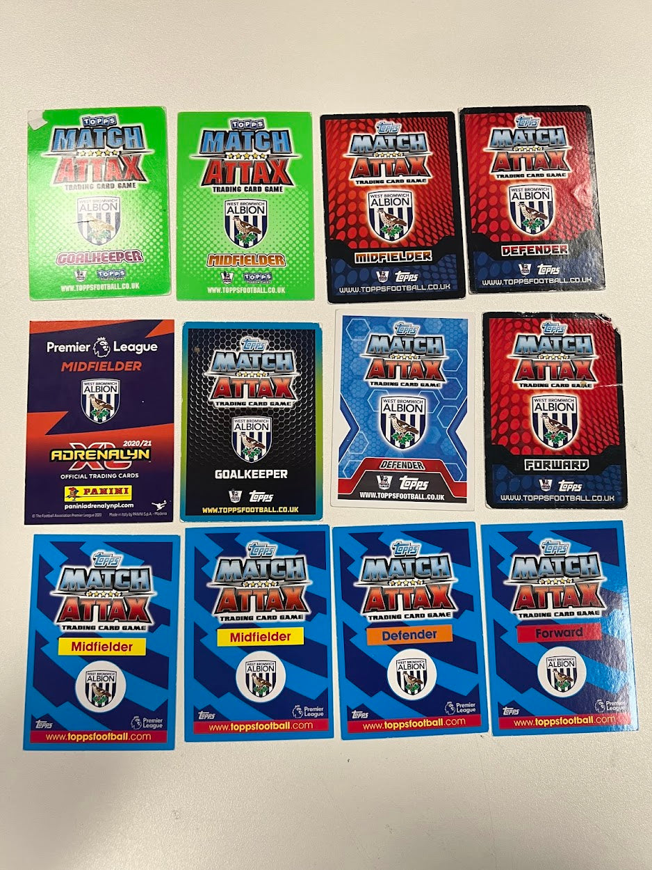 12x West Bromwich Albion - Topps Match Attax & Panini Adrenalyn 2020/21 Football Cards