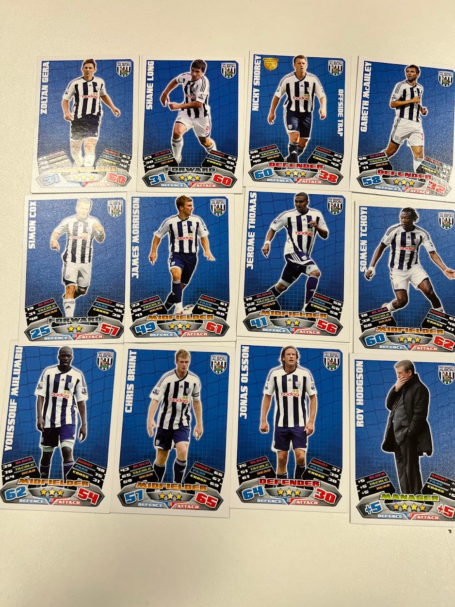 12x West Bromwich Albion - Topps Match Attax Football Cards