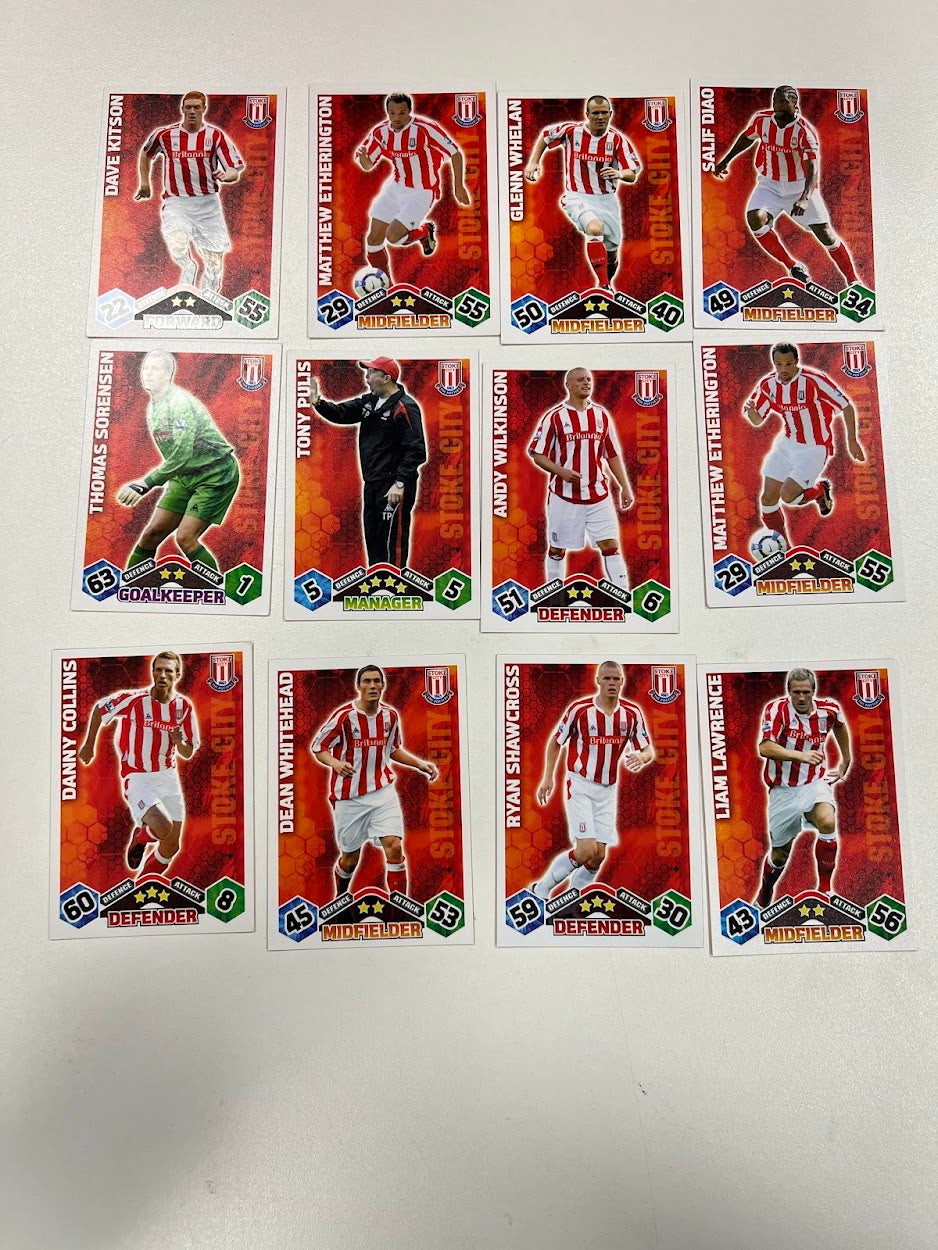 12x Stoke City - Topps Match Attax Football Cards