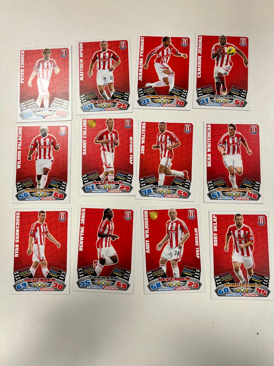 12x Stoke City - Topps Match Attax Football Cards