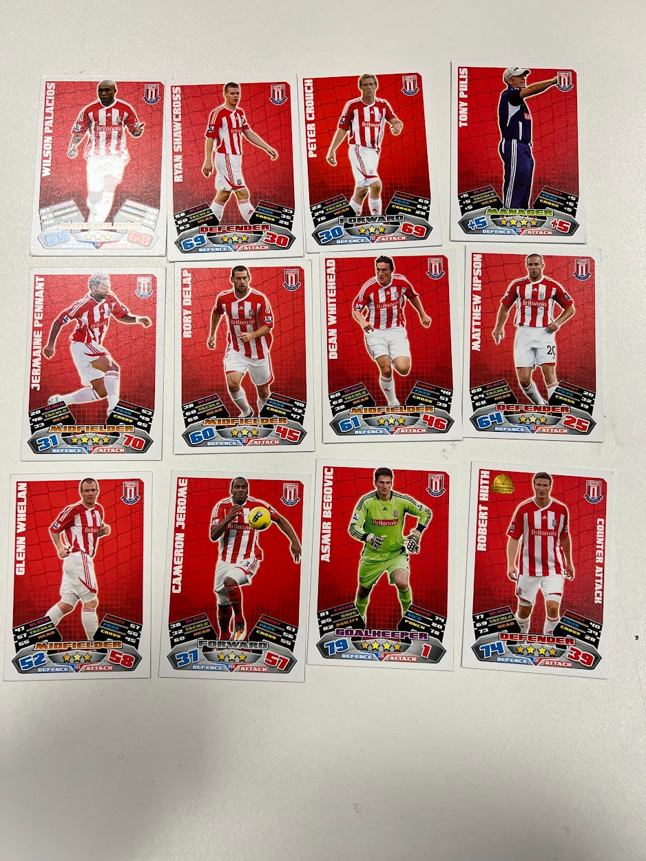 12x Stoke City - Topps Match Attax Football Cards