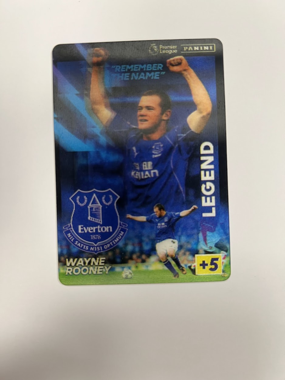 Wayne Rooney Panini Adrenalyn 2021/22 Bonus Holographic Card - Everton