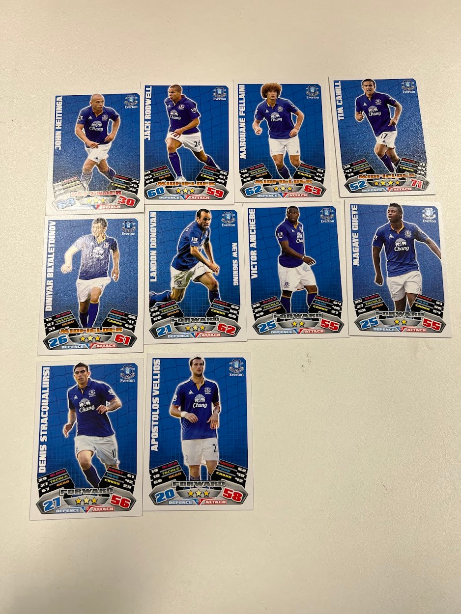 10x Everton - Topps Match Attax Football Cards