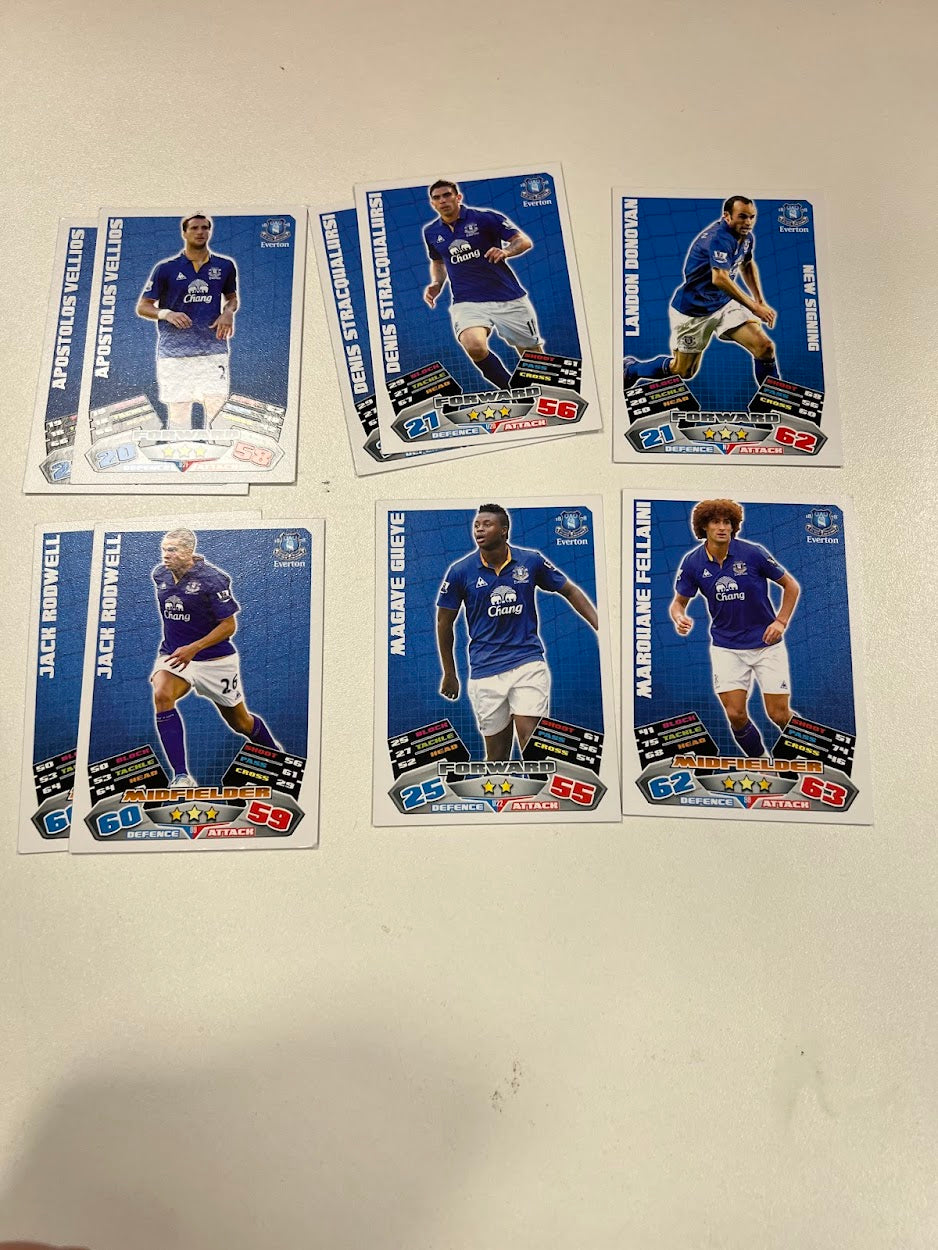 9x Everton - Topps Match Attax Football Cards