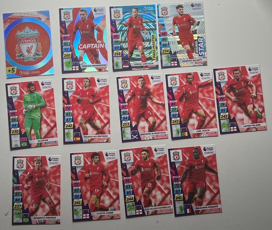 Liverpool Panini Adrenalyn XL Premier League Plus Cards 21/22