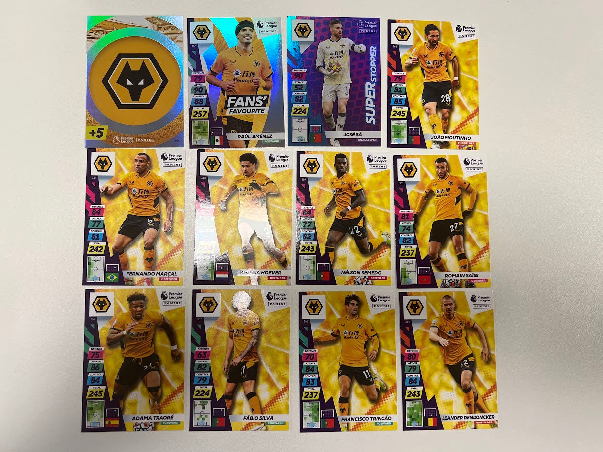 Wolverhampton Wanderers - Panini Adrenalyn XL Premier League Plus Cards 21/22