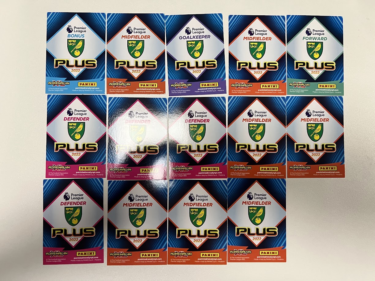 Norwich - Panini Adrenalyn XL Premier League Plus Cards 21/22