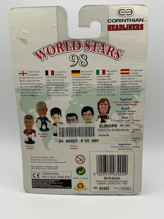 Ronaldo - Corinthian Football Figure - Inter Milan - SER122 / WOR003 - Collectible - World Stars 98