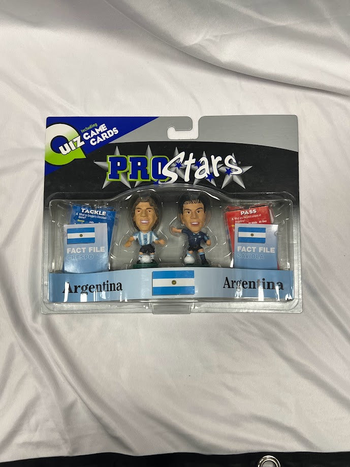 Argentina Double Pack - Hernan Crespo & Javier Saviola - Corinthian ProStars Quiz Game - Argentina - PR076 & PR075