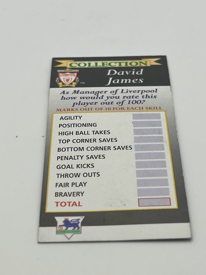 David James - Liverpool - Corinthian Figure Collector Card Only - PL146