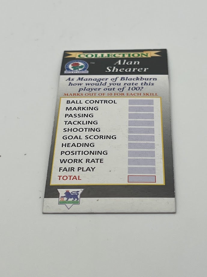 Alan Shearer Collector Card - Blackburn Rovers - Corinthian Figure Card - PL04