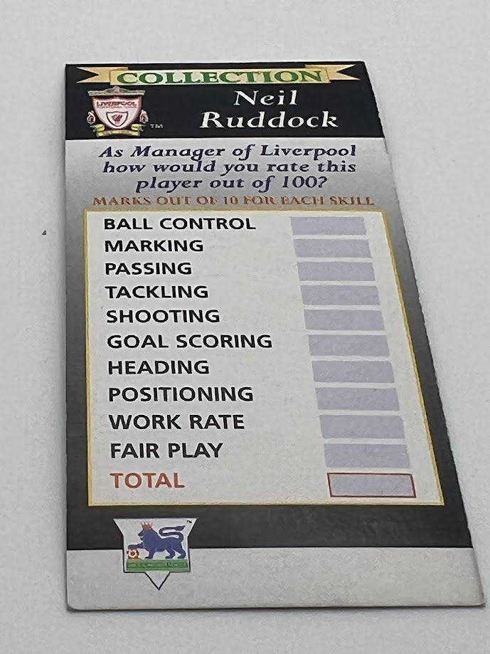 Neil Ruddock - Liverpool - Corinthian Figure Collector Card Only - PL106