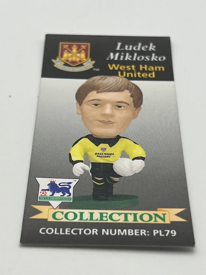 Ludek Miklosko - Loose Corinthian Football Card - West Ham - PL79
