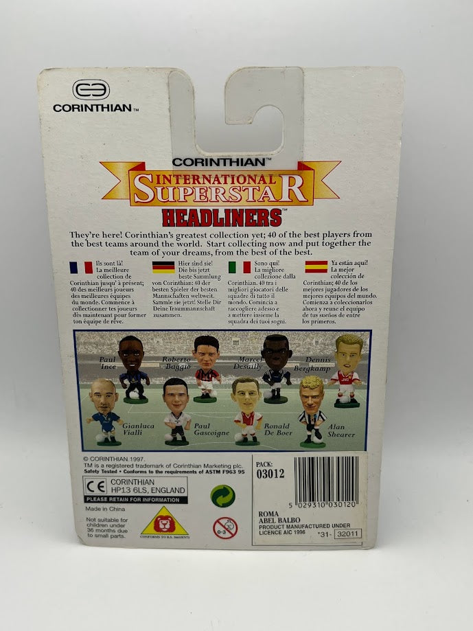 Abel Balbo Corinthian Football Figure - AS Roma - SER025 - Unopened Collectible