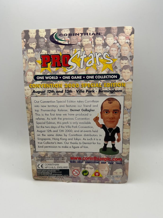 Dermot Gallagher - Referee - Autographed Corinthian Football Figure - ProStars Convention Special Edition - PRO300