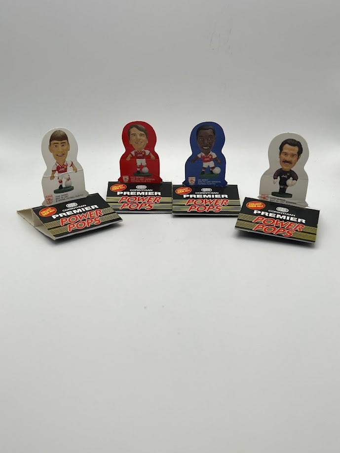 4x Arsenal Corinthian Premier Power Pops - Cardboard - Tony Adams, Paul Merson, Ian Wright and David Seaman