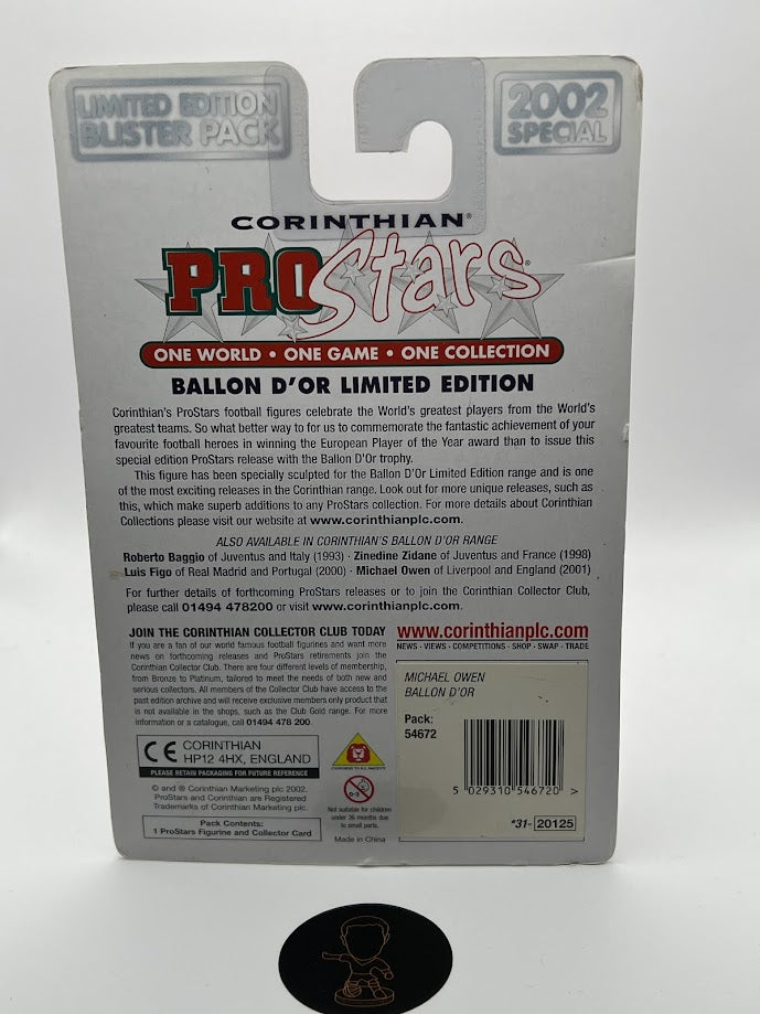 Michael Owen - Corinthian Prostars Figure - Ballon D'Or Limited Edition - PRO600