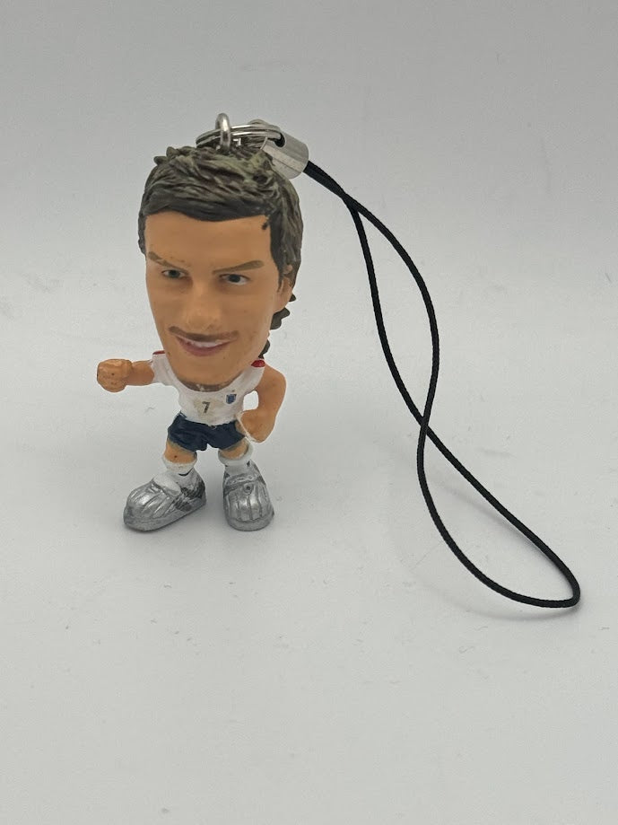 Loose David Beckham - England Corinthian Figure Keyring/Phone Charm - MicroStars