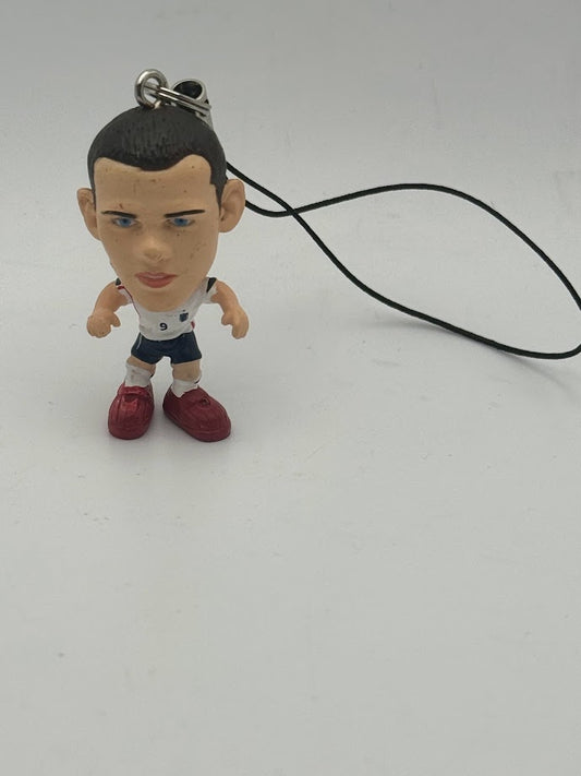 Loose Wayne Rooney - England Corinthian Figure Keyring/Phone Charm - MicroStars