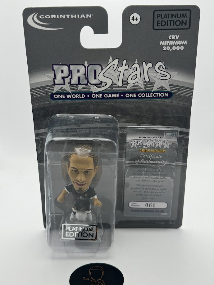 Rio Ferdinand - ProStars Corinthian Football Figure - Manchester United Away Kit - Platinum Edition - PP1155 / PRO1155