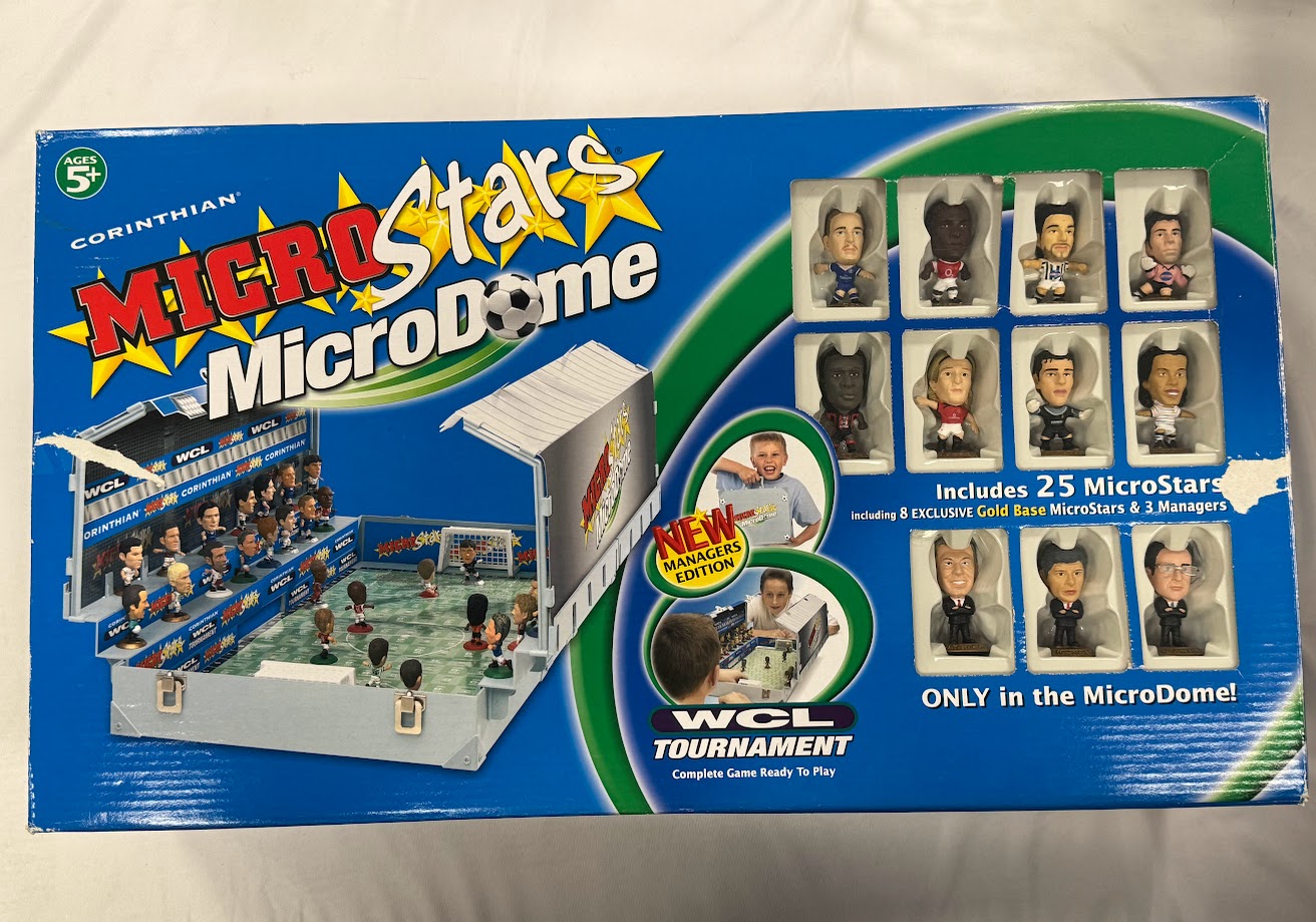 Corinthian MicroStars Microdome - Boxed - Football Game - Managers Edition - 11 Exclusive Gold Base Figures