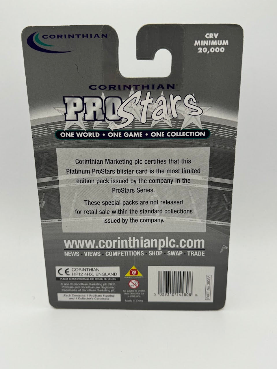 Francis Jeffers - Corinthian Prostars Collector Club Special - Arsenal - PP868 / PRO868 - Platinum