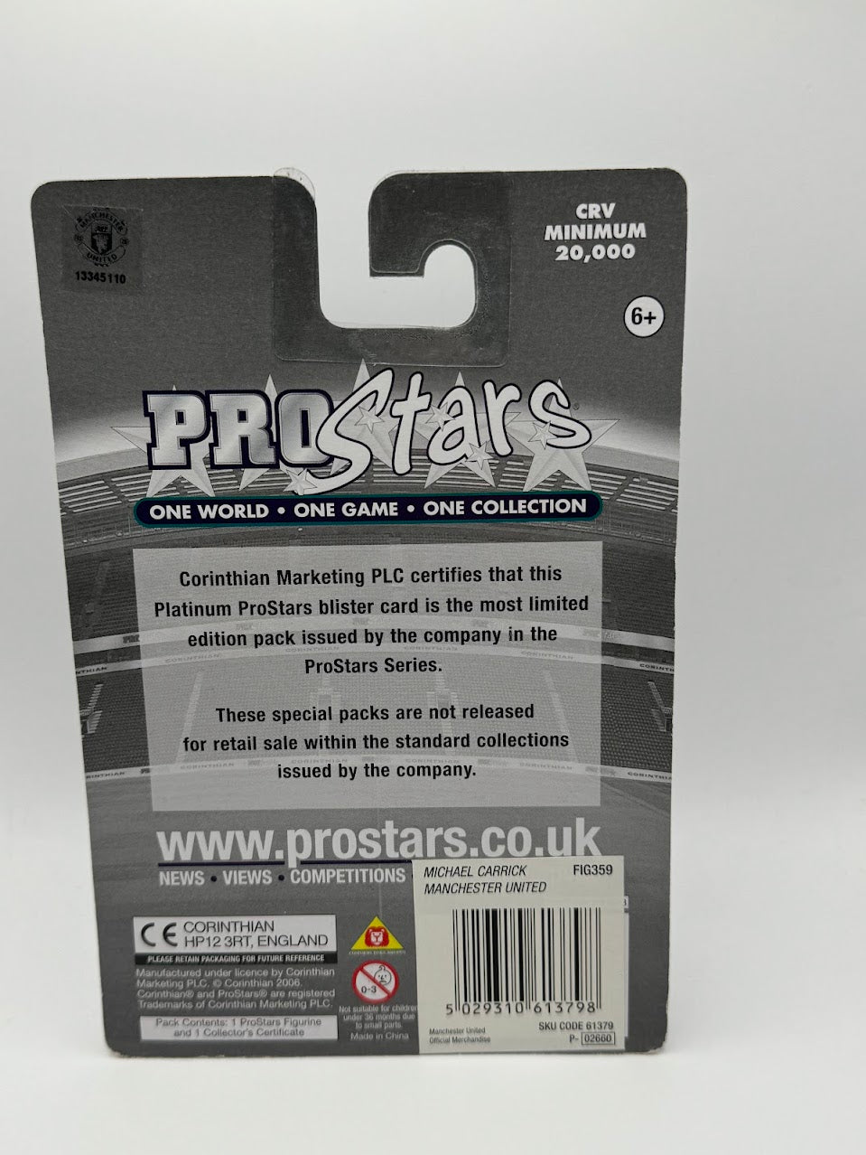 Michael Carrick - Corinthian ProStars - Series 35 - Manchester United - PP1523 / PRO1523 - Platinum