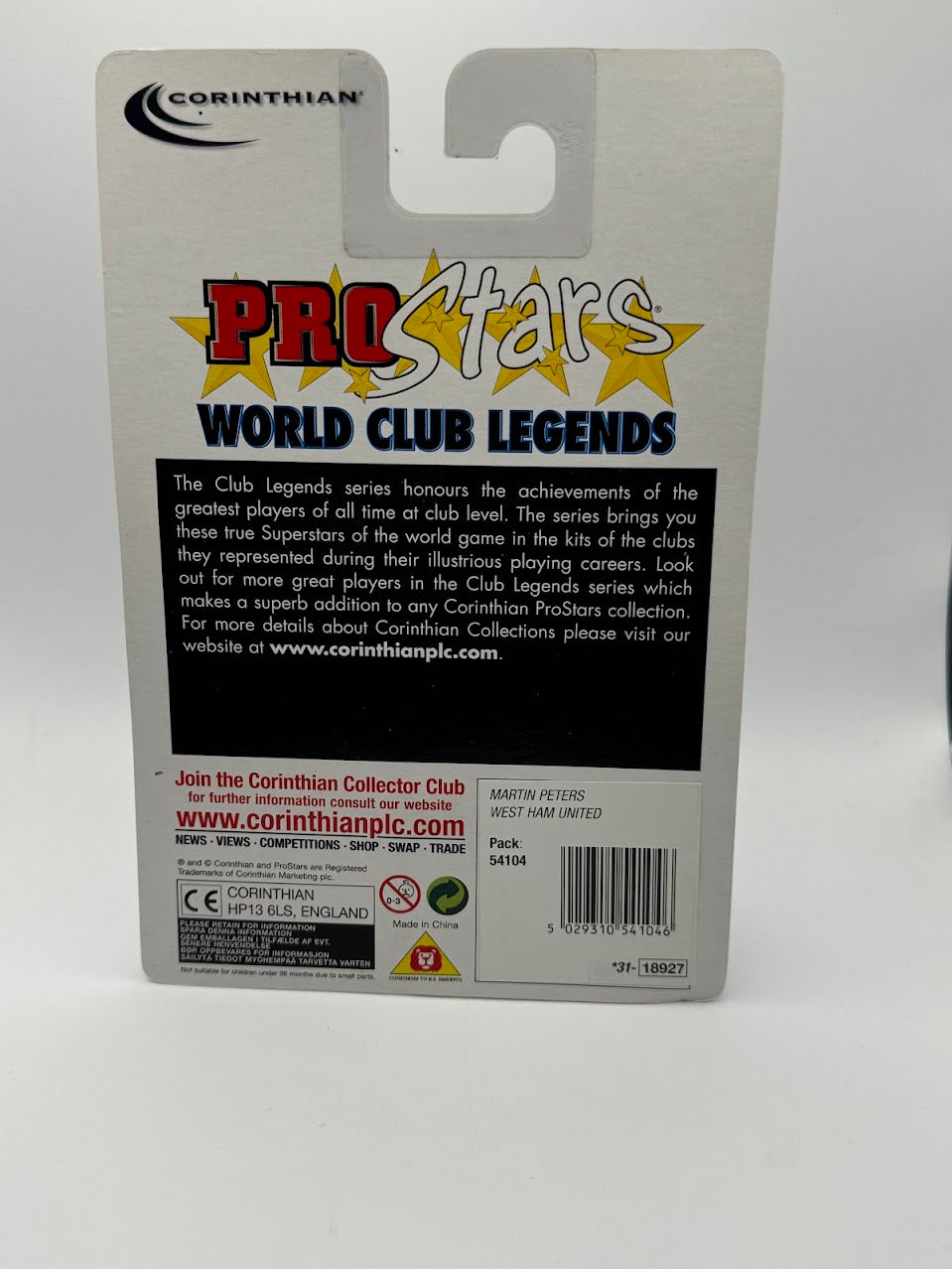 Martin Peters - Corinthian Football Figure - West Ham United - ProStars World Club Legends - PRO444