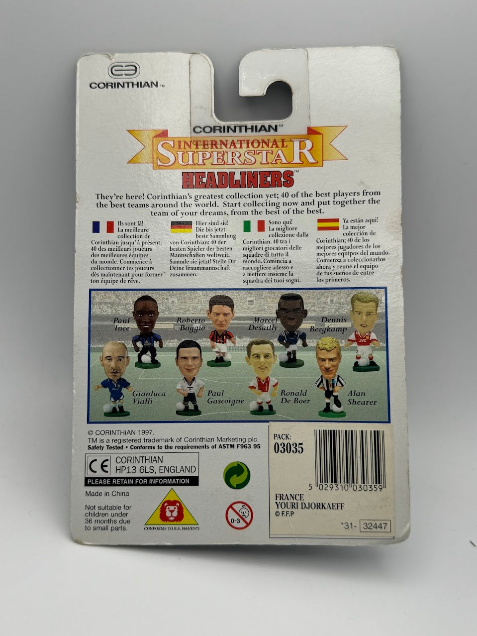 Youri Djorkaeff - Corinthian Football Figure - France - FRA014