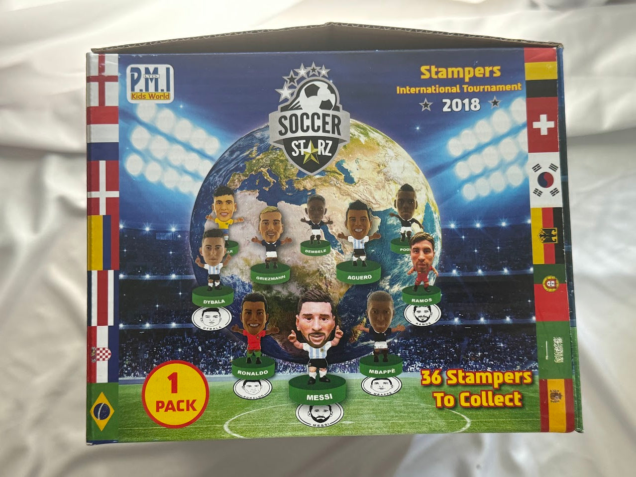 Soccer Starz International Tournament Stampers - Football Collectible Figures - Display Box and 24x unopened sachets