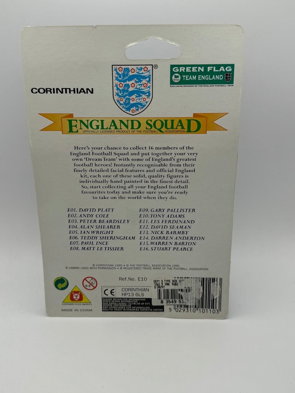 Tony Adams - CORINTHIAN HEADLINERS BLISTER - England - E10