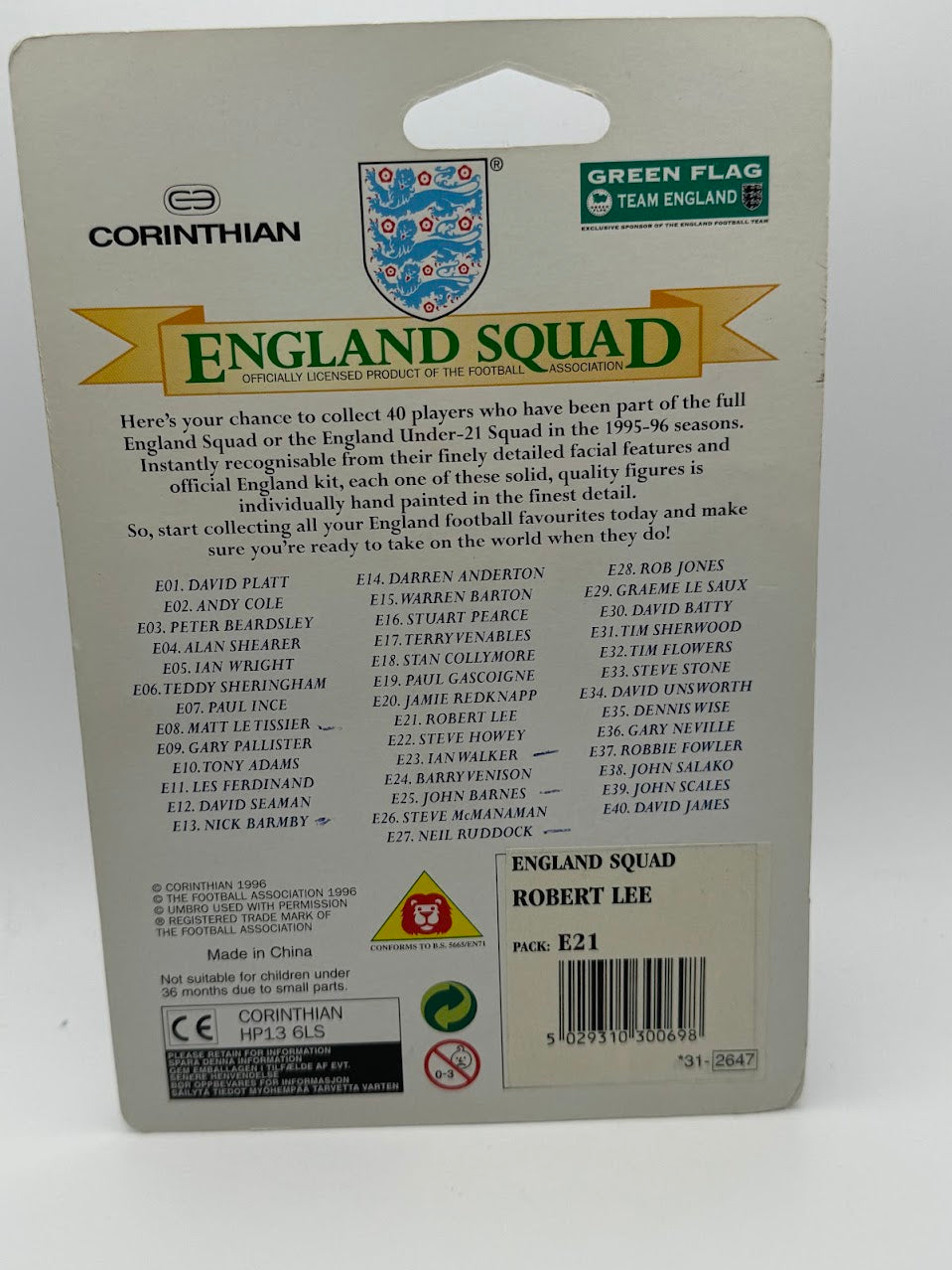 Steve Howey - Corinthian England Squad - Headliners Figure - E22