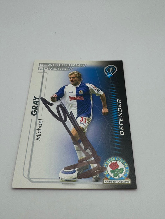 Michael Gray - Autographed / Hand Signed Football Card - Blackburn Rovers