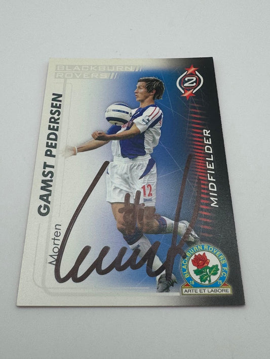 Morten Gamst Pedersen - Autographed / Hand Signed Football Card - Blackburn Rovers