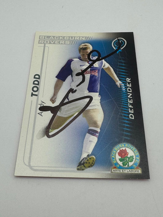 Andy Todd - Autographed / Hand Signed Football Card - Blackburn Rovers