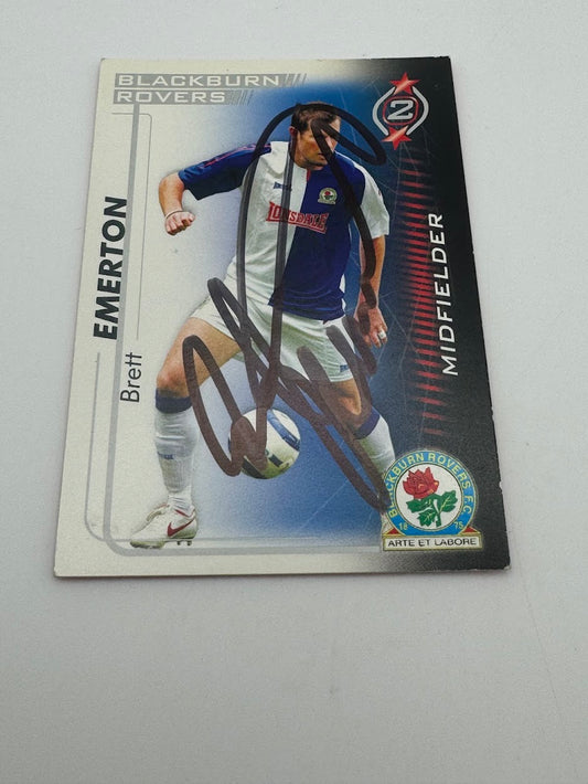 Brett Emerton - Autographed / Hand Signed Football Card - Blackburn Rovers