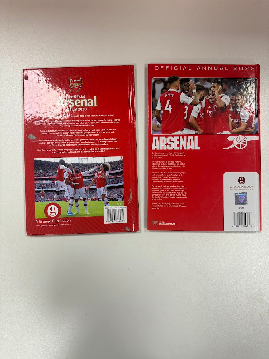 2x Official Arsenal Annuals - 2020 and 2023