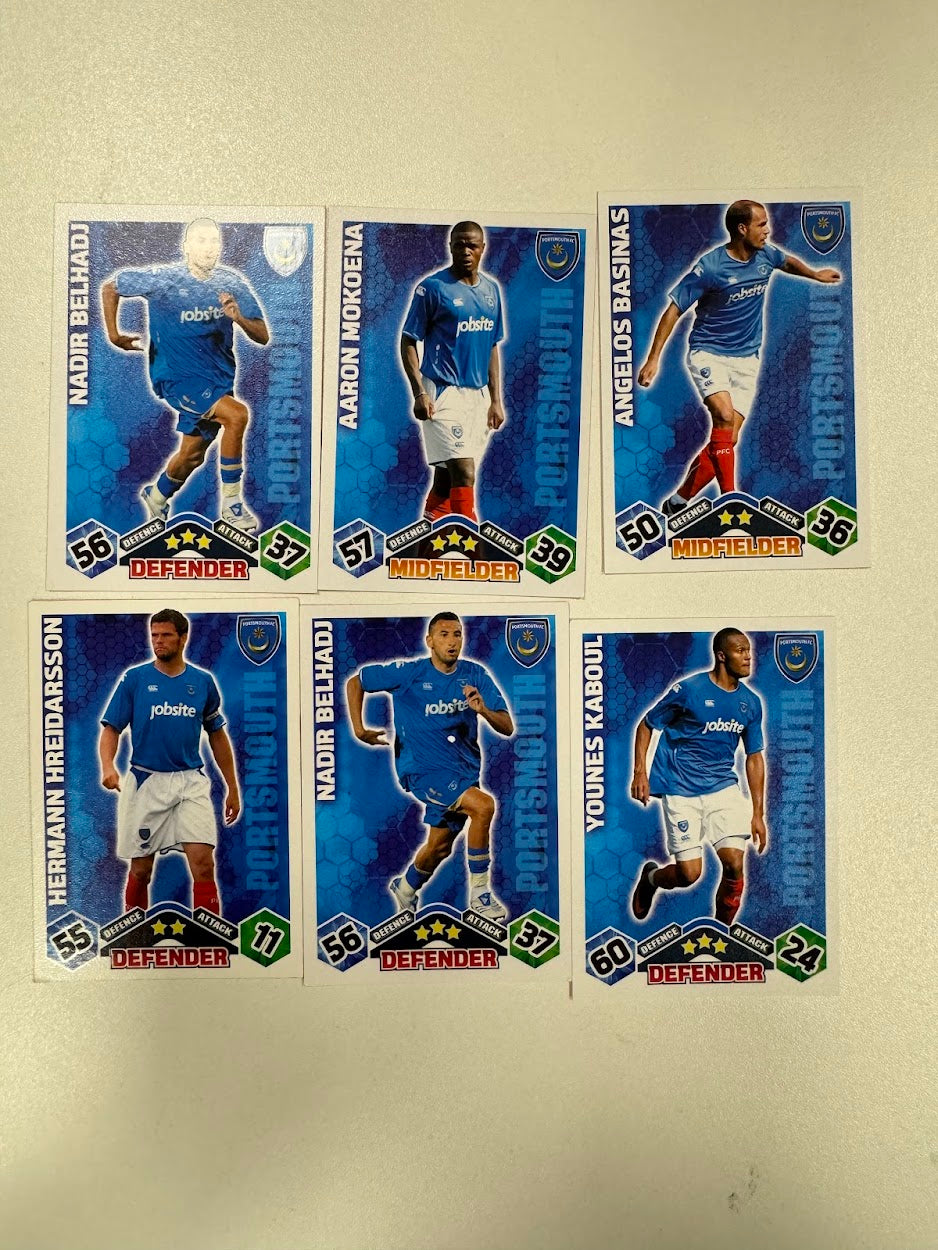 6x Portsmouth - Topps Match Attax Football Cards