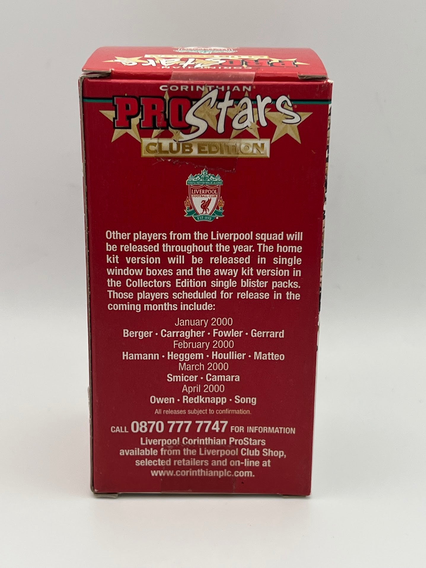 Robbie Fowler - Corinthian ProStars CLUB GOLD CLUB EDITION 2000 - LIVERPOOL - CG057