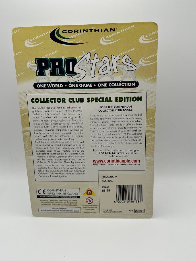 Liam Brady - Corinthian Football Figure - Arsenal Away - PRO824 - ProStars Collector Club Special Edition