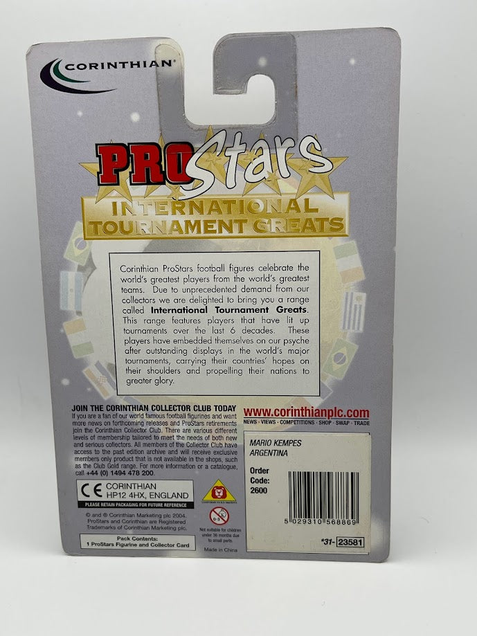 Mario Kempes - Corinthian Football Figure - Argentina - ProStars International Tournament Greats - PRO1019 - Collectible