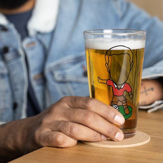 Shaker Pint Glass - Manchester Red