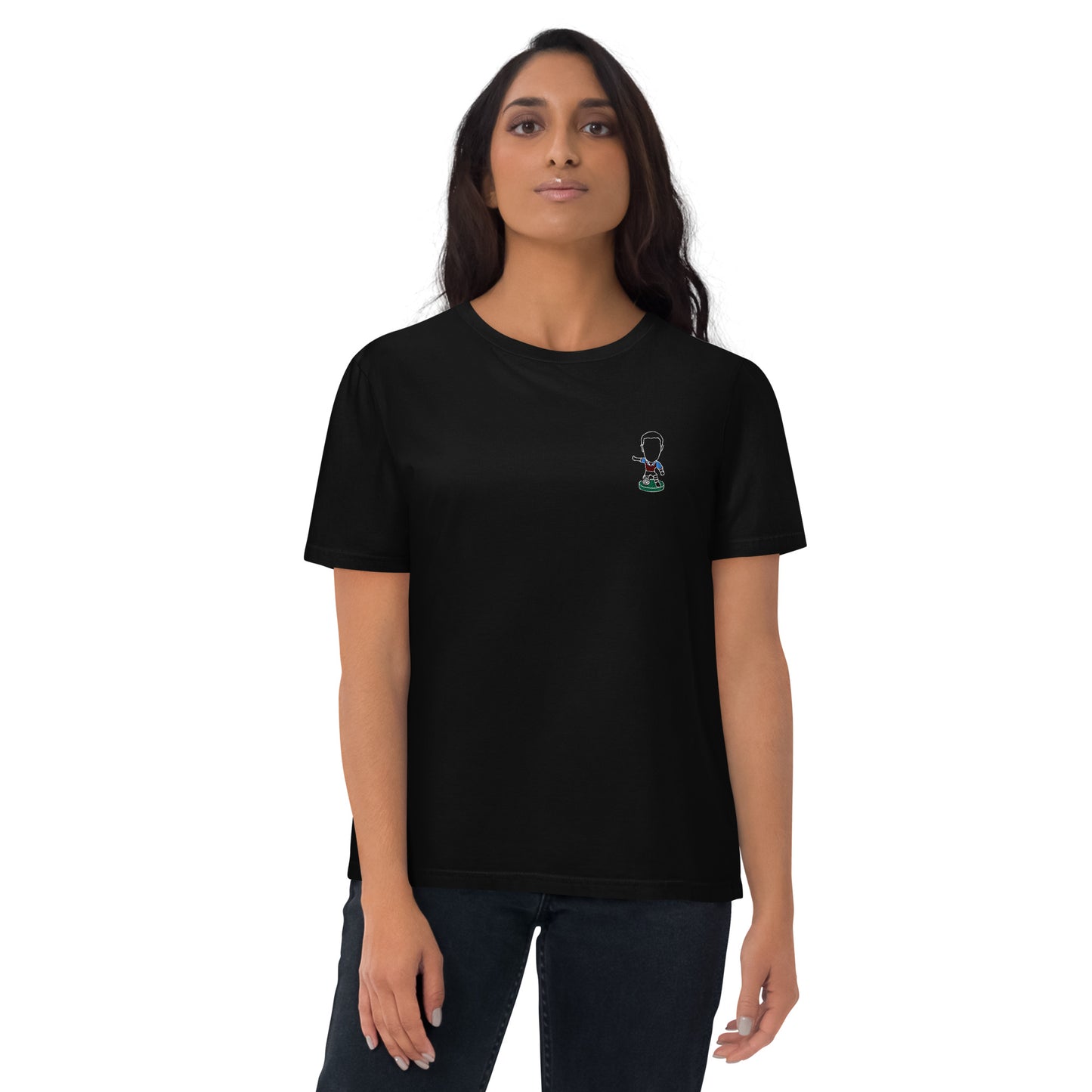 Midlands Village (White Outline) - Embroided - Unisex Organic Cotton T-Shirt