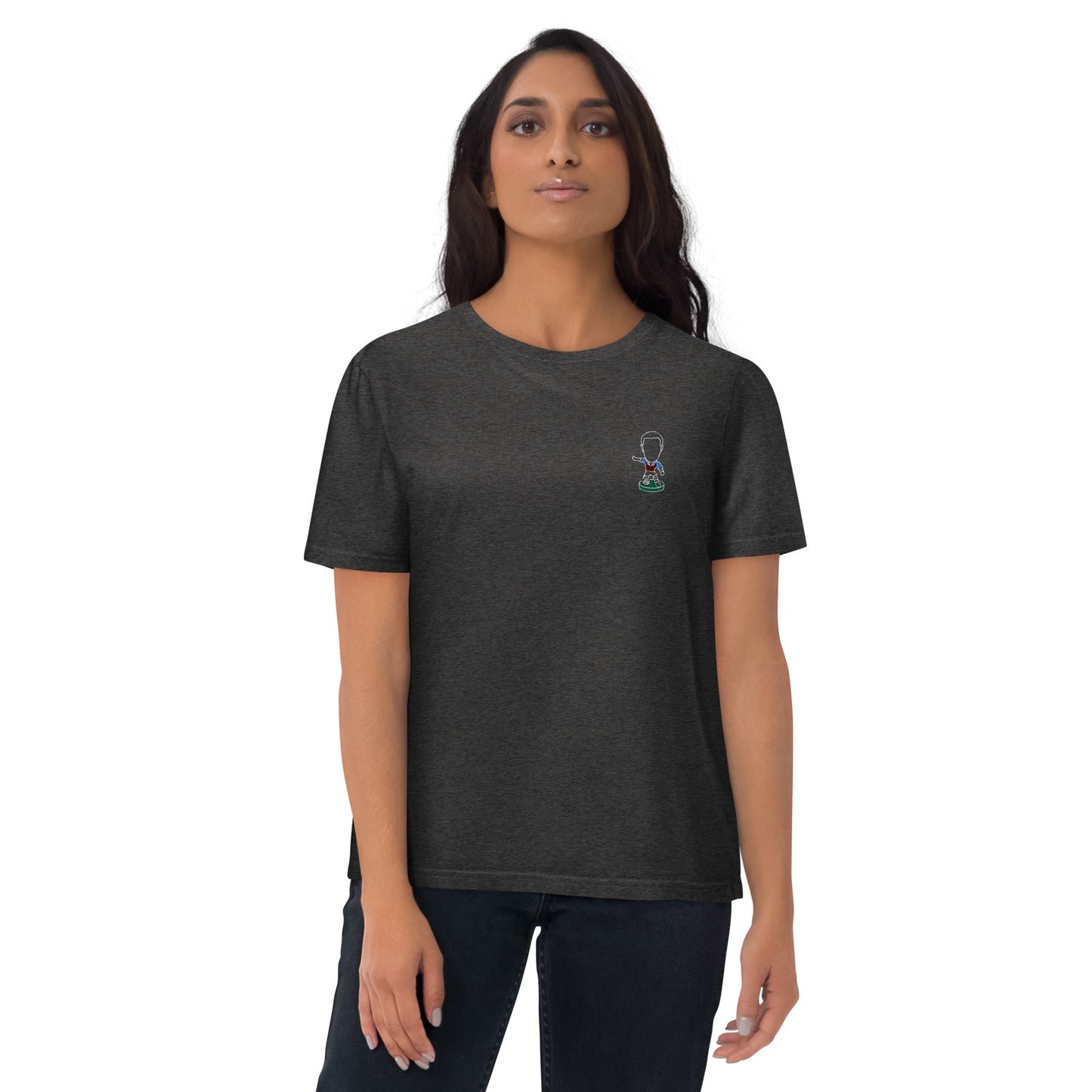 Midlands Village (White Outline) - Embroided - Unisex Organic Cotton T-Shirt