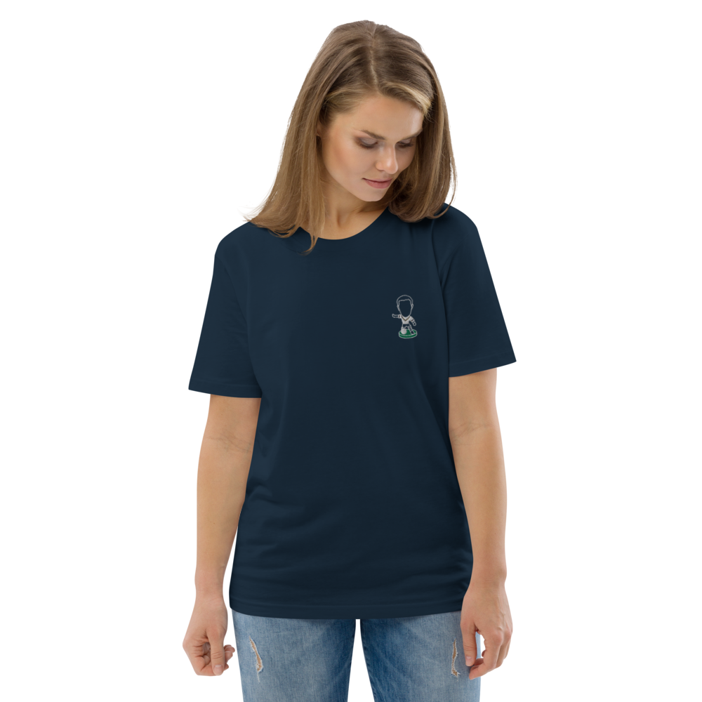 Yorkshire Whites (White Outline) - Embroided - Unisex Organic Cotton T-Shirt